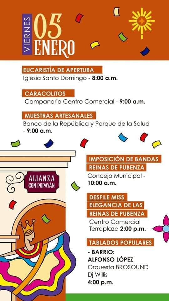 Fiestas de Pubenza 2024, Popayán
